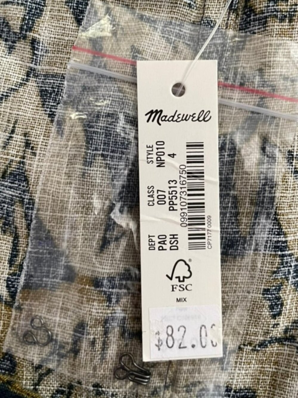 Madewell Scoopneck Crop Tank 100% Linen Size 4 Floral Print NWT - Picture 8 of 13